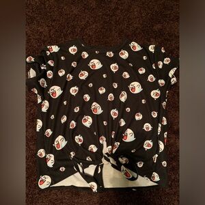 Rare Blackmilk Super Mario Boo Ghost Crop Top